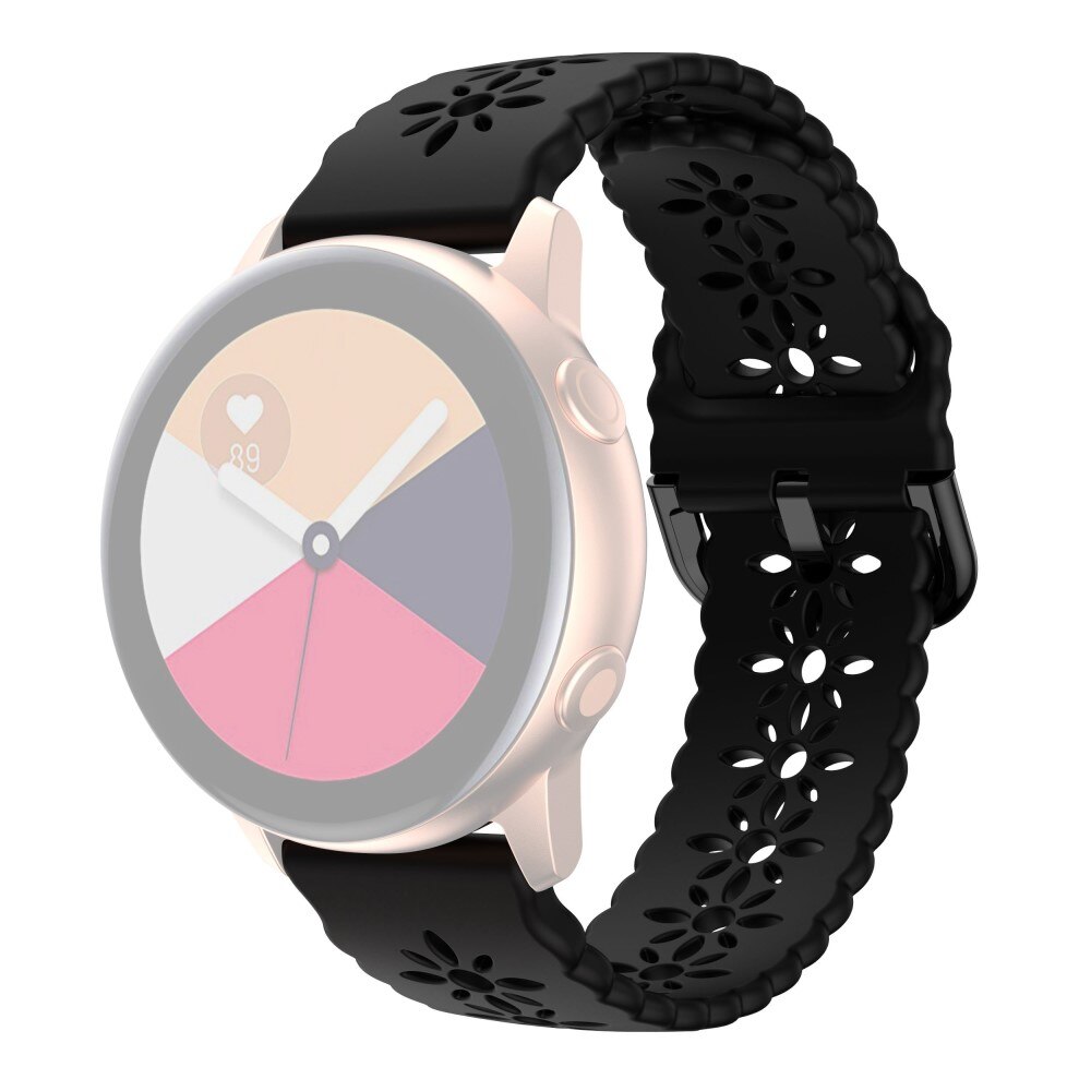 Cinturino in silicone fiore Samsung Galaxy Watch 6 44mm nero