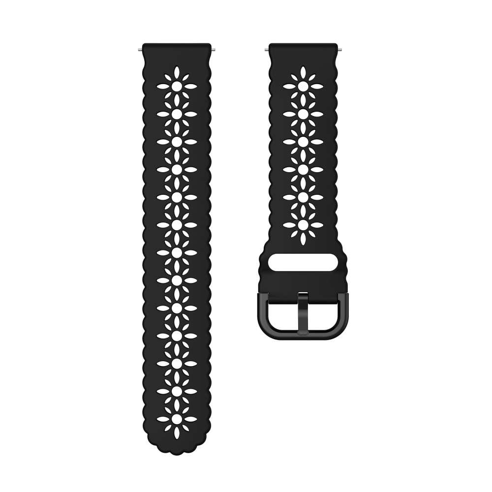 Cinturino in silicone fiore Samsung Galaxy Watch 6 Classic 47mm nero