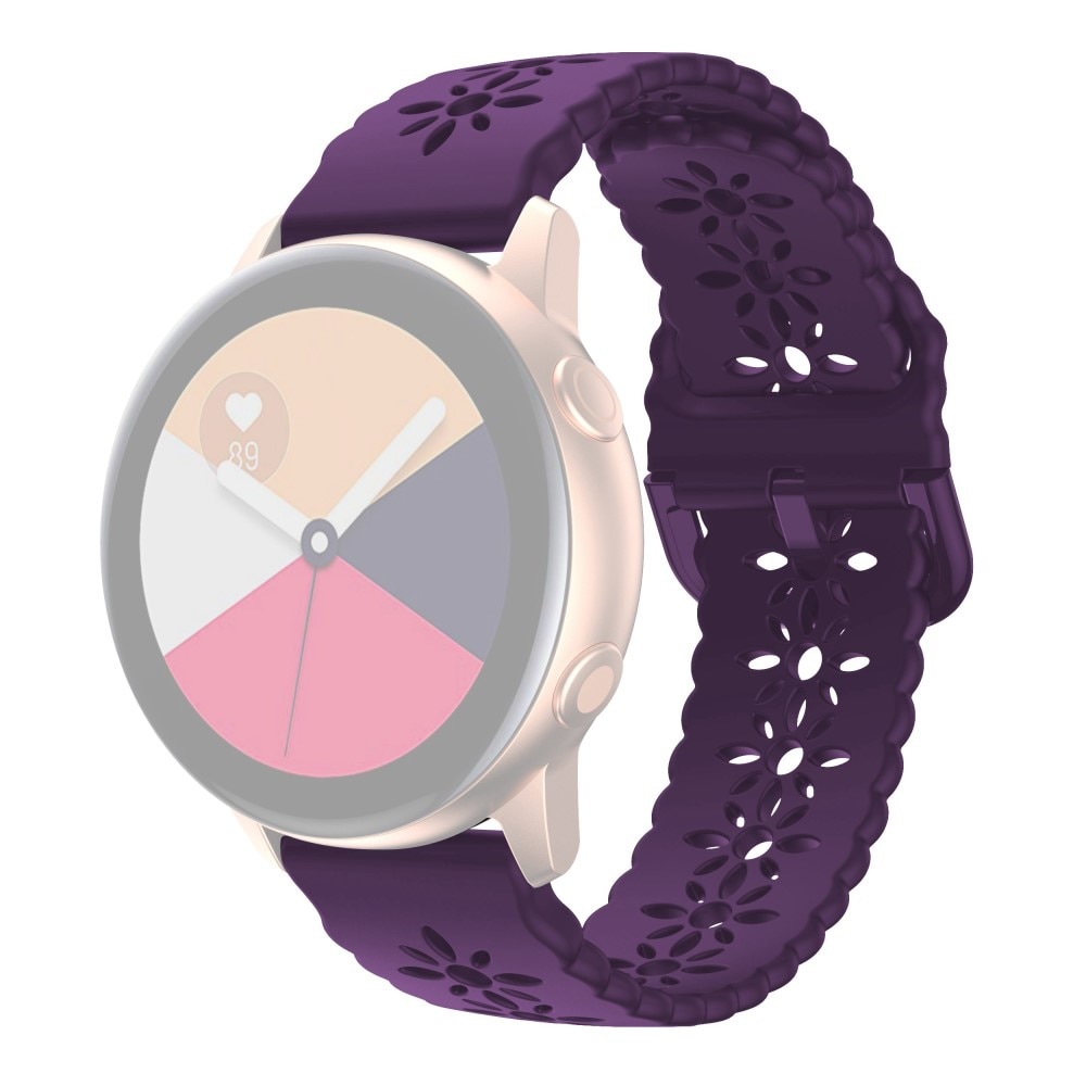 Cinturino in silicone fiore Samsung Galaxy Watch 6 Classic 47mm viola