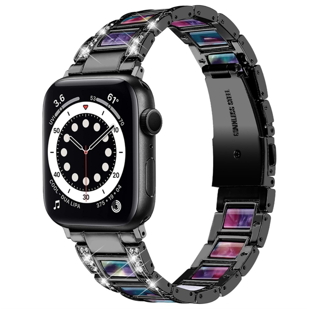 Cinturino di diamanti Apple Watch Ultra 49mm Black Space