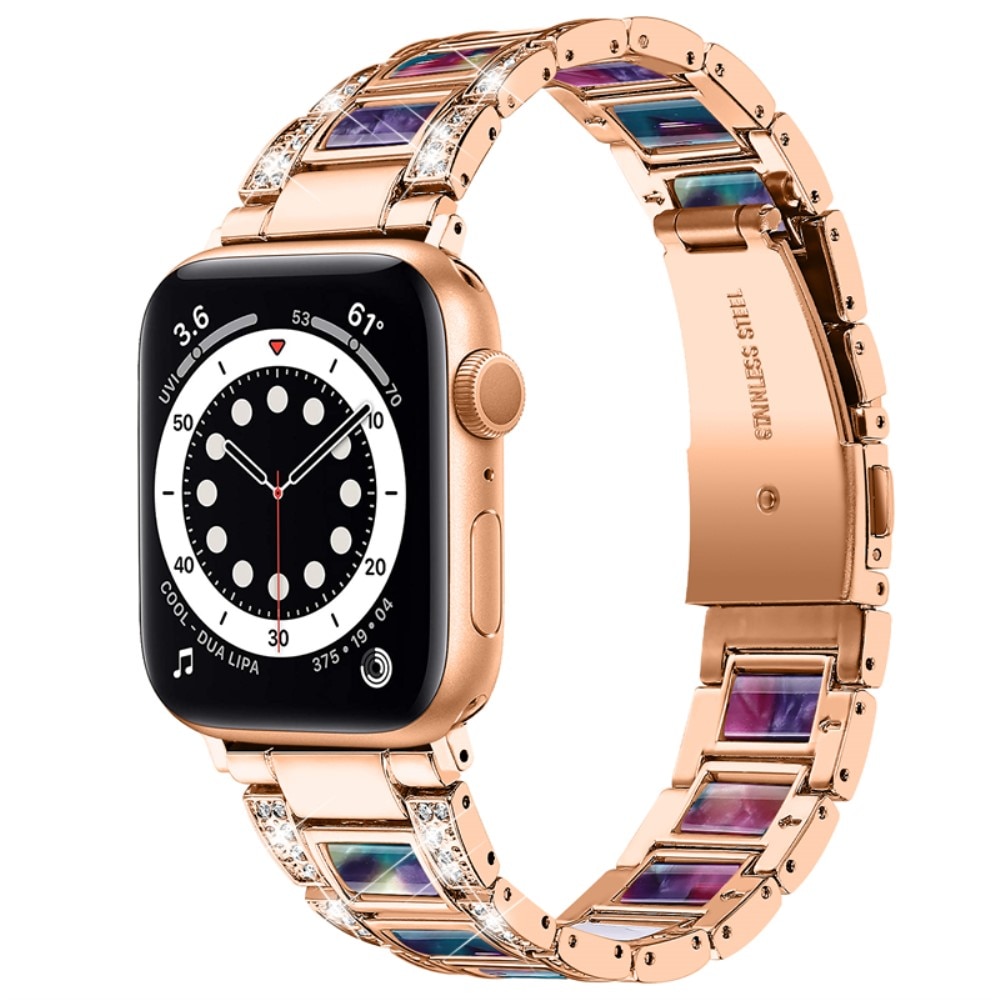 Cinturino di diamanti Apple Watch 45mm Series 7 Rosegold Space