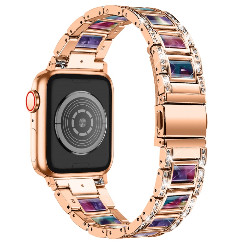 Cinturino di diamanti Apple Watch 45mm Series 7 Rosegold Space