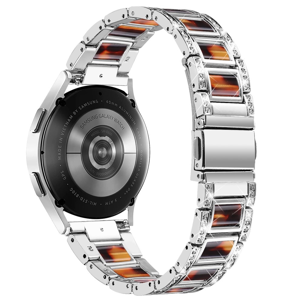 Cinturino di diamanti Samsung Galaxy Watch 5 Pro 45mm Silver Coffee