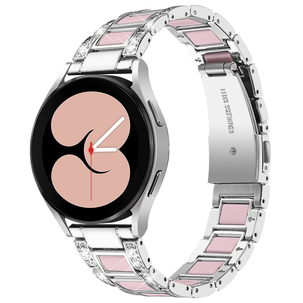 Cinturino di diamanti Samsung Galaxy Watch 5 44mm Silver Rose