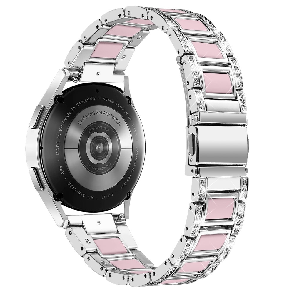 Cinturino di diamanti Samsung Galaxy Watch 4 44mm Silver Rose