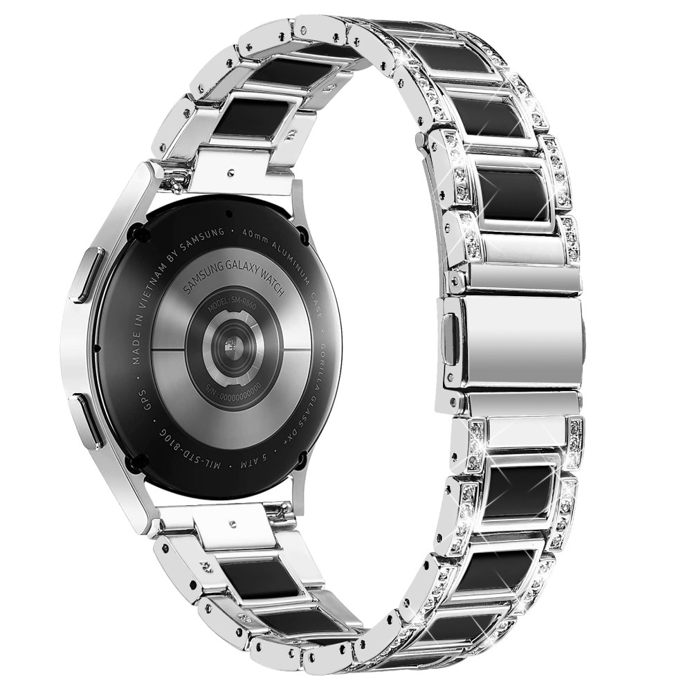 Cinturino di diamanti Garmin Vivoactive 5 Silver Night