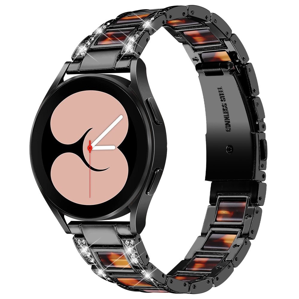 Cinturino di diamanti Samsung Galaxy Watch 4 40mm Caffè nero