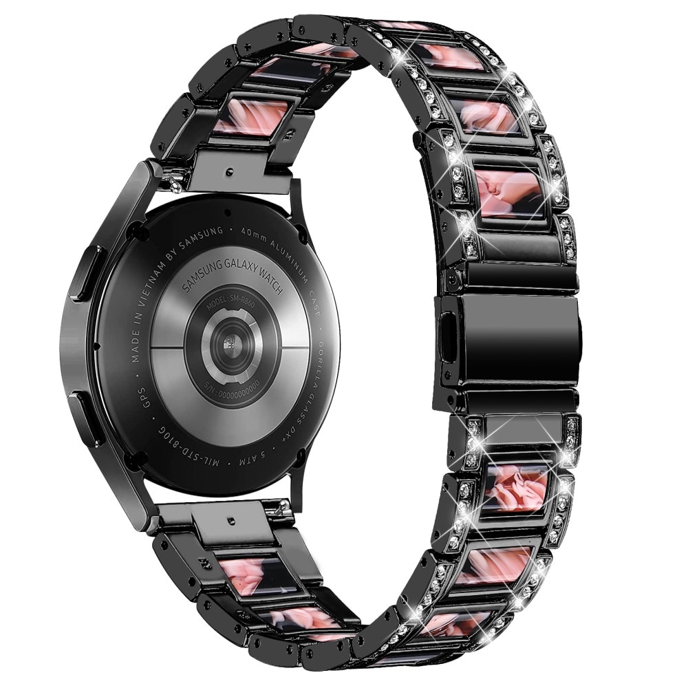 Cinturino di diamanti Samsung Galaxy Watch 4 Classic 46mm Black Blossom