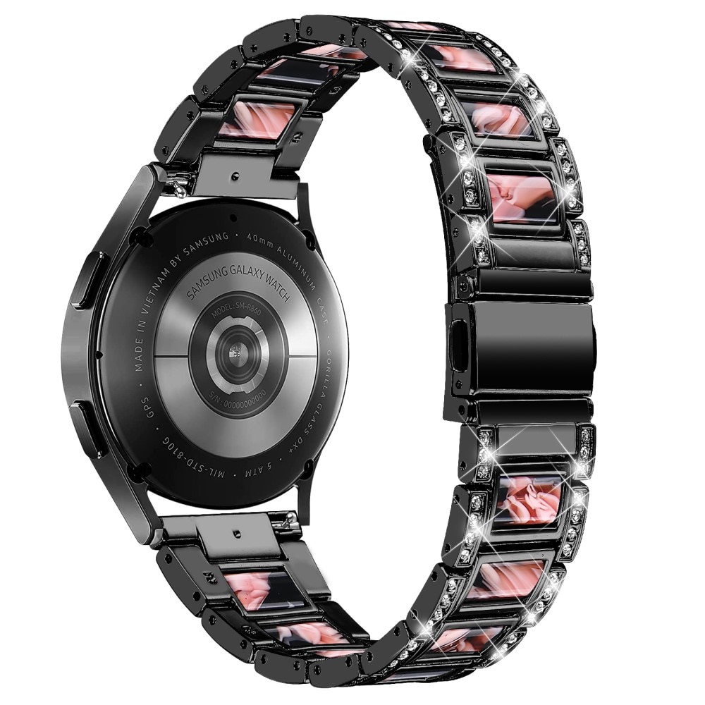 Cinturino di diamanti Samsung Galaxy Watch 5 44mm Black Blossom