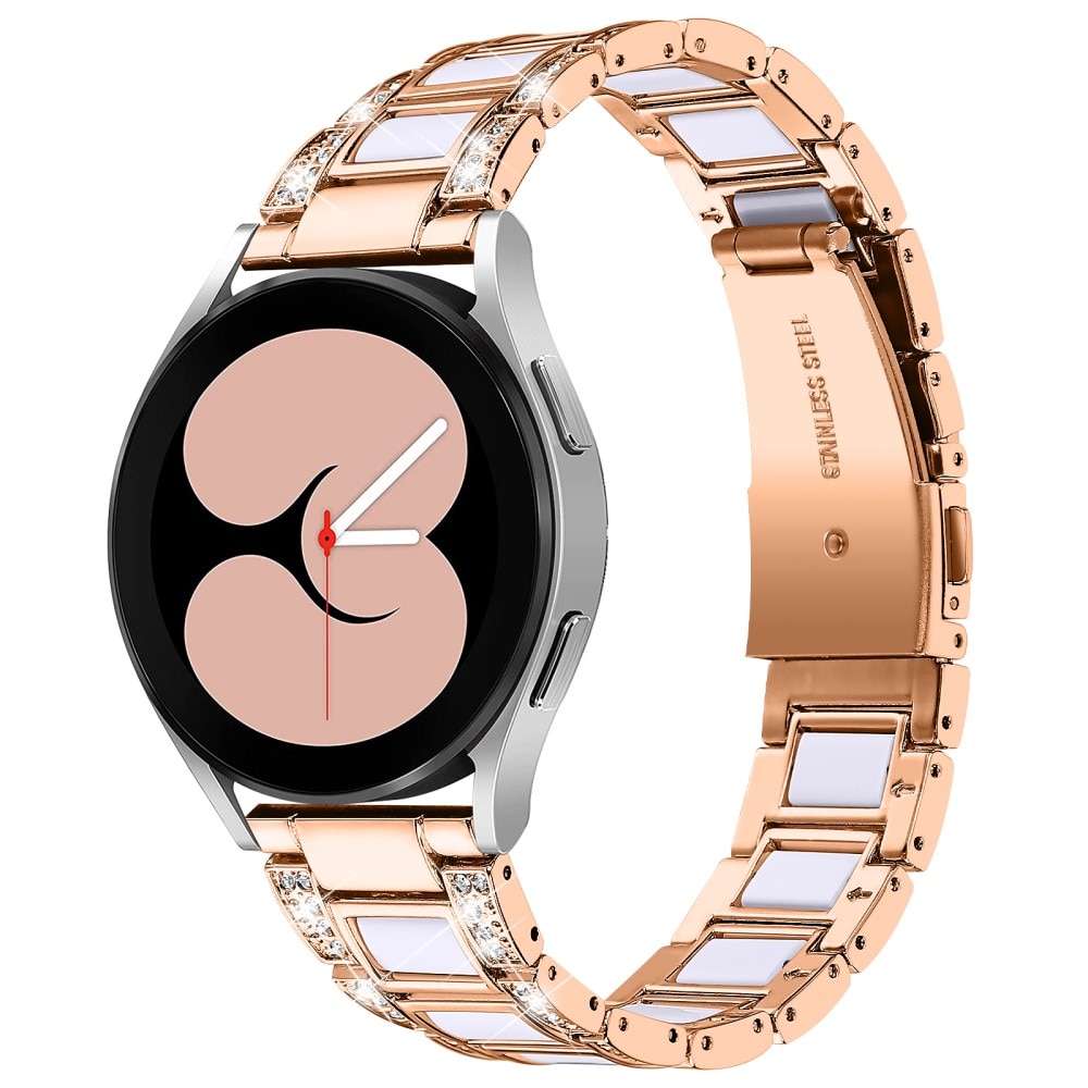 Cinturino di diamanti Samsung Galaxy Watch 5 40mm Rosegold Snow