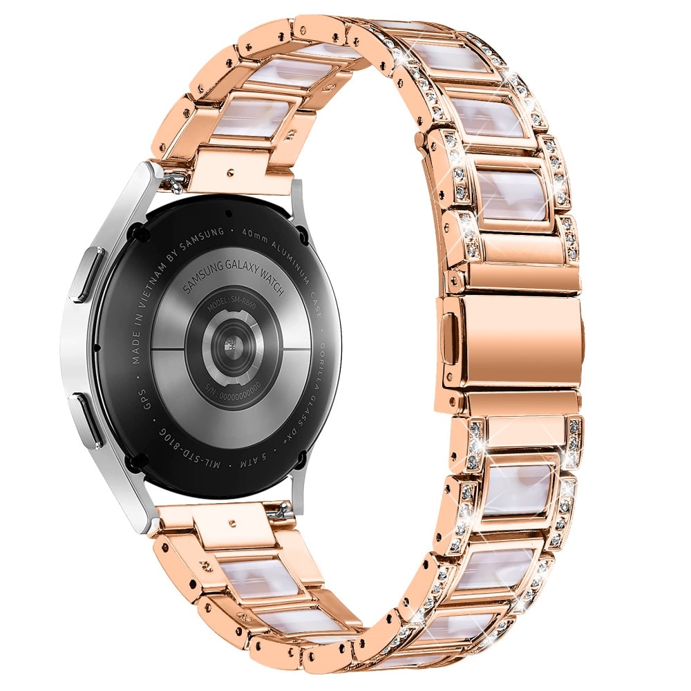 Cinturino di diamanti Garmin Vivomove Style Rosegold Pearl