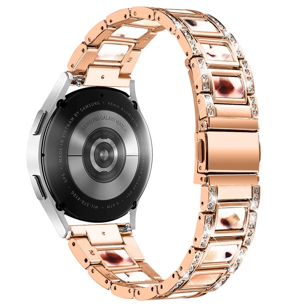Cinturino di diamanti Samsung Galaxy Watch 4 Classic 46mm Rosegould Nougat