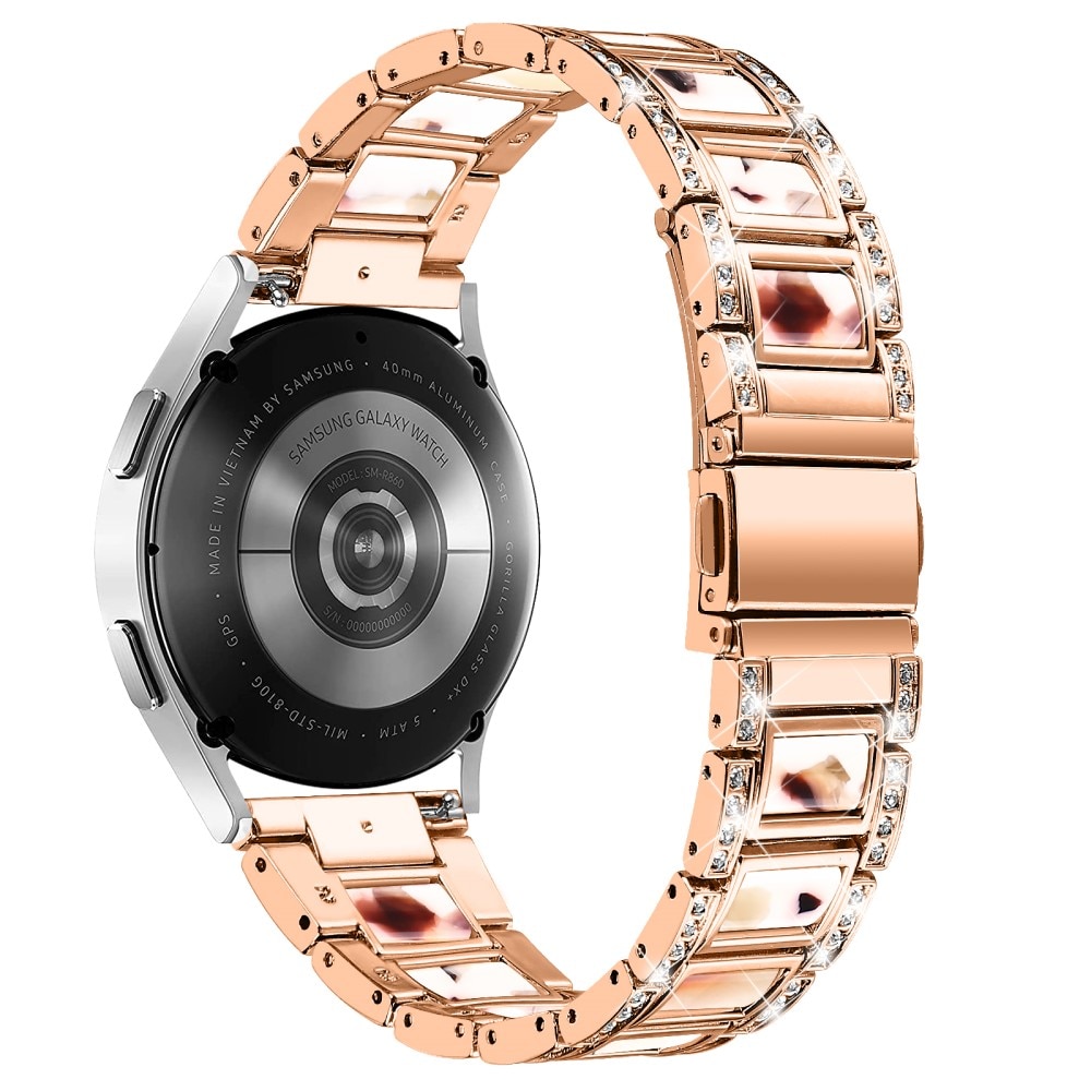 Cinturino di diamanti Garmin Vivoactive 5 Rosegould Nougat