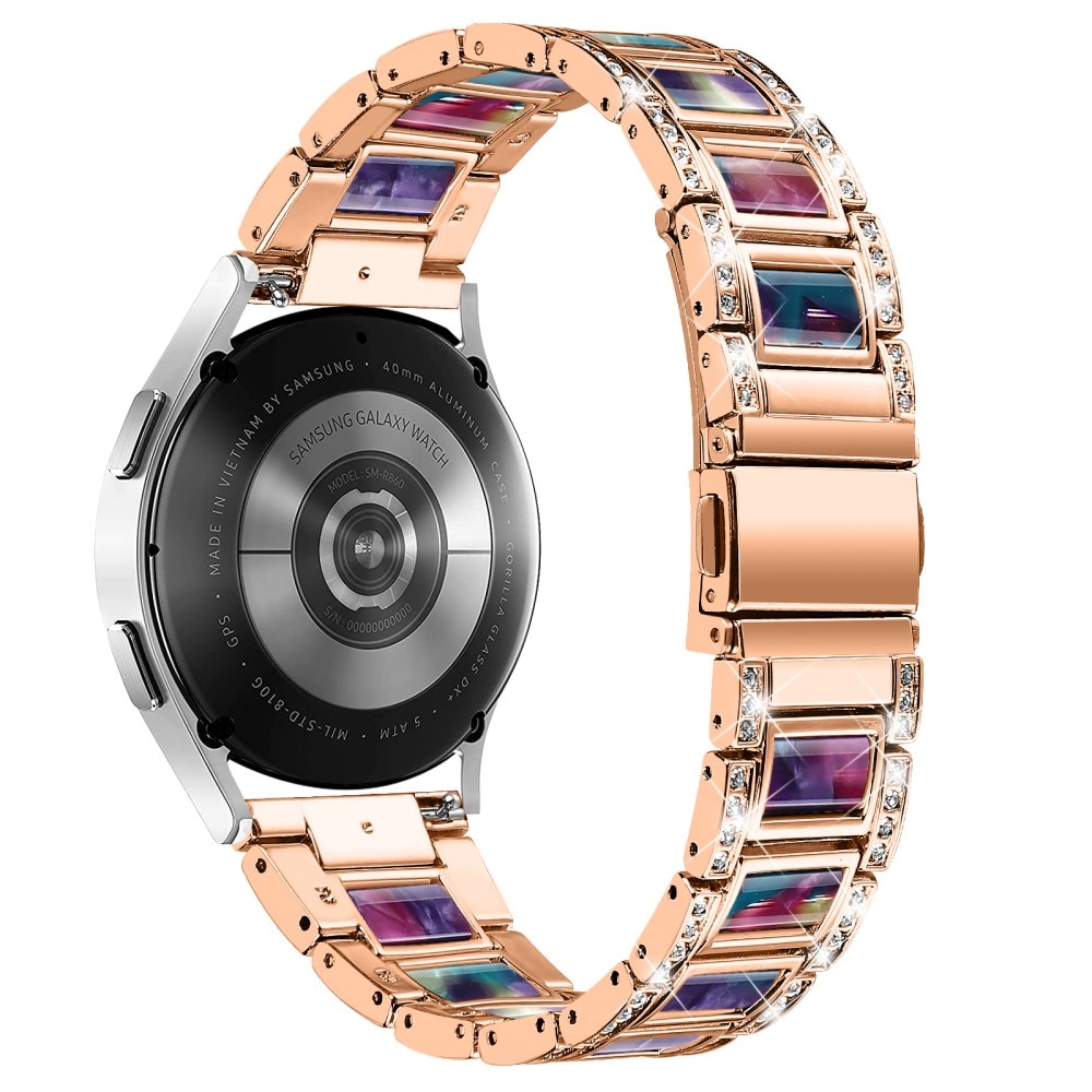 Cinturino di diamanti Samsung Galaxy Watch 4 44mm Rosegold Space