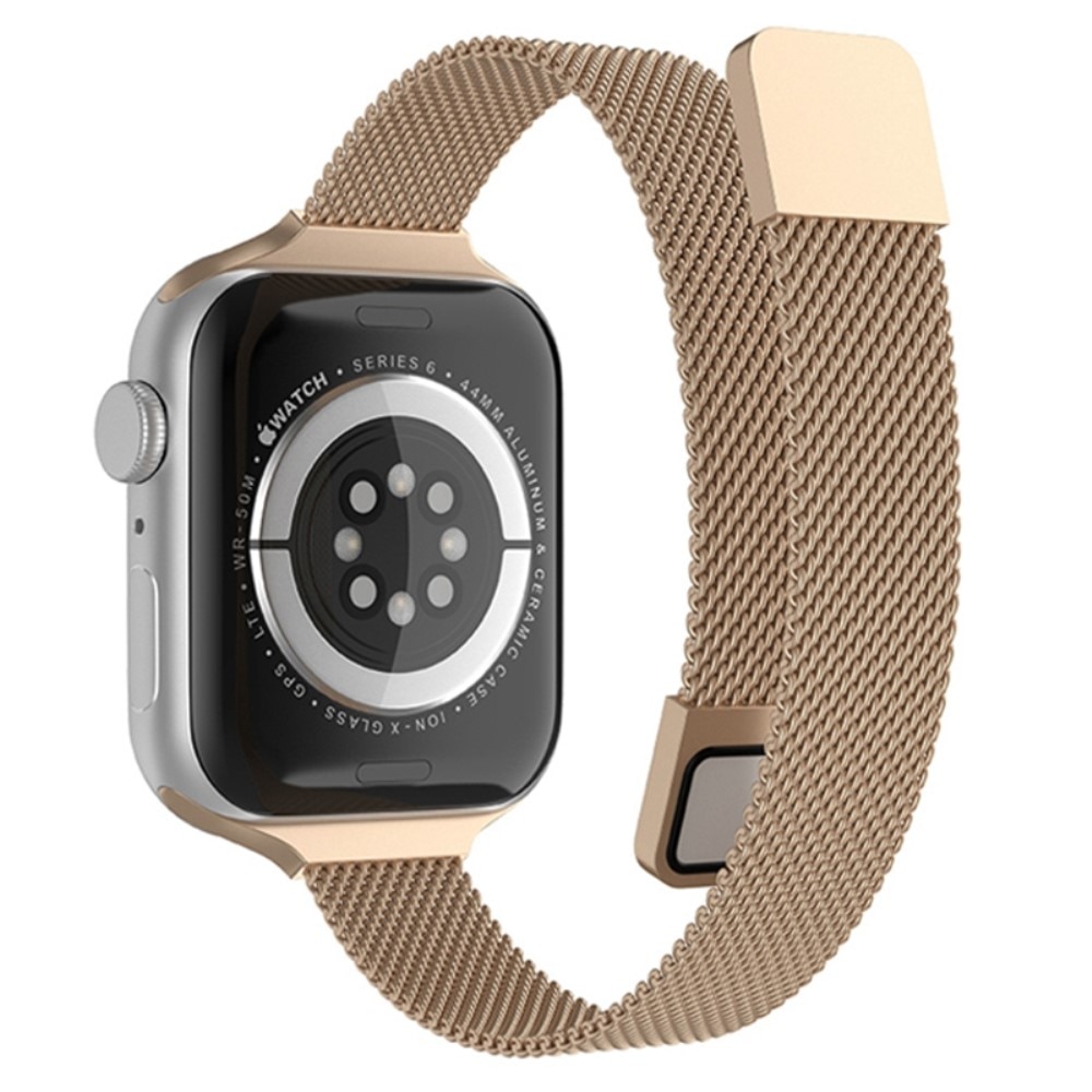 Cinturino sottile in maglia milanese Apple Watch 44mm oro rosa