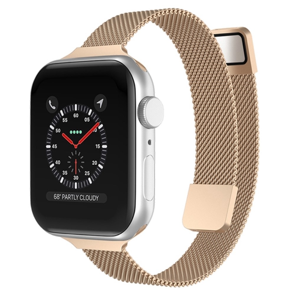 Cinturino sottile in maglia milanese Apple Watch 44mm oro rosa