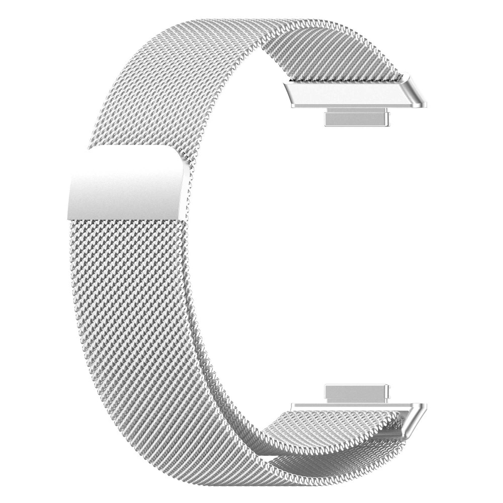 Cinturino in maglia milanese per Huawei Watch Fit 2, d'argento