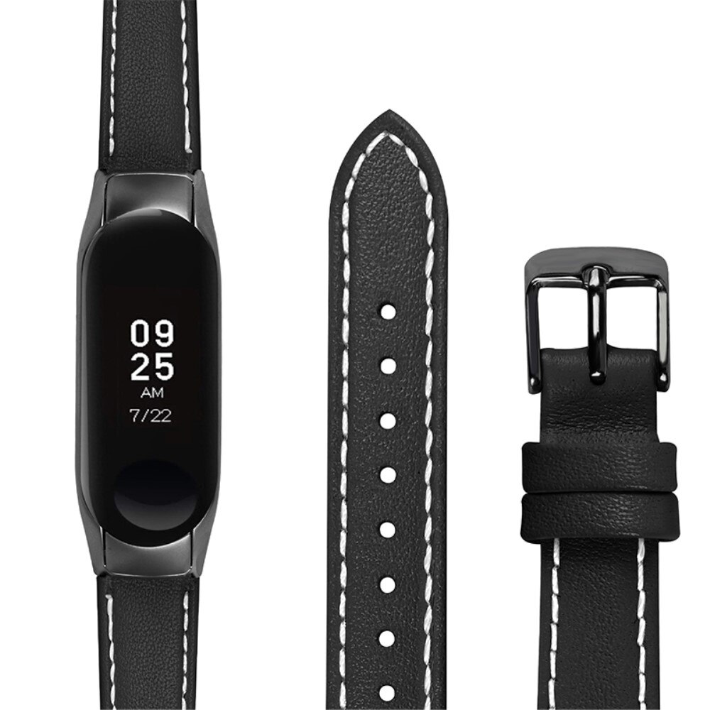 Cinturino in pelle Xiaomi Mi Band 7 Nero