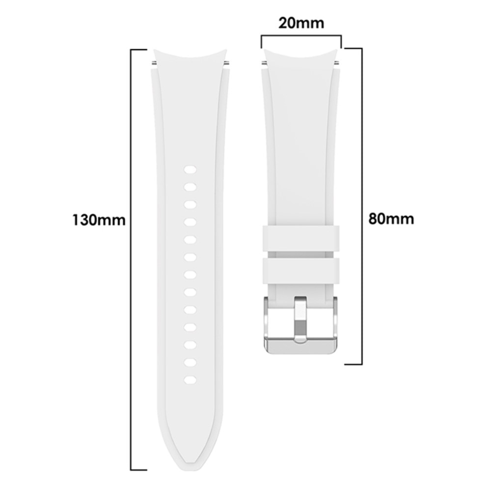 Full Fit Cinturino in silicone Samsung Galaxy Watch 5 44mm, bianco