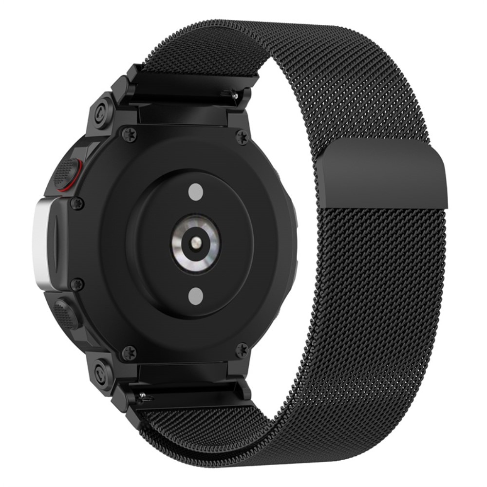 Cinturino in maglia milanese per Amazfit T-Rex 2, Nero