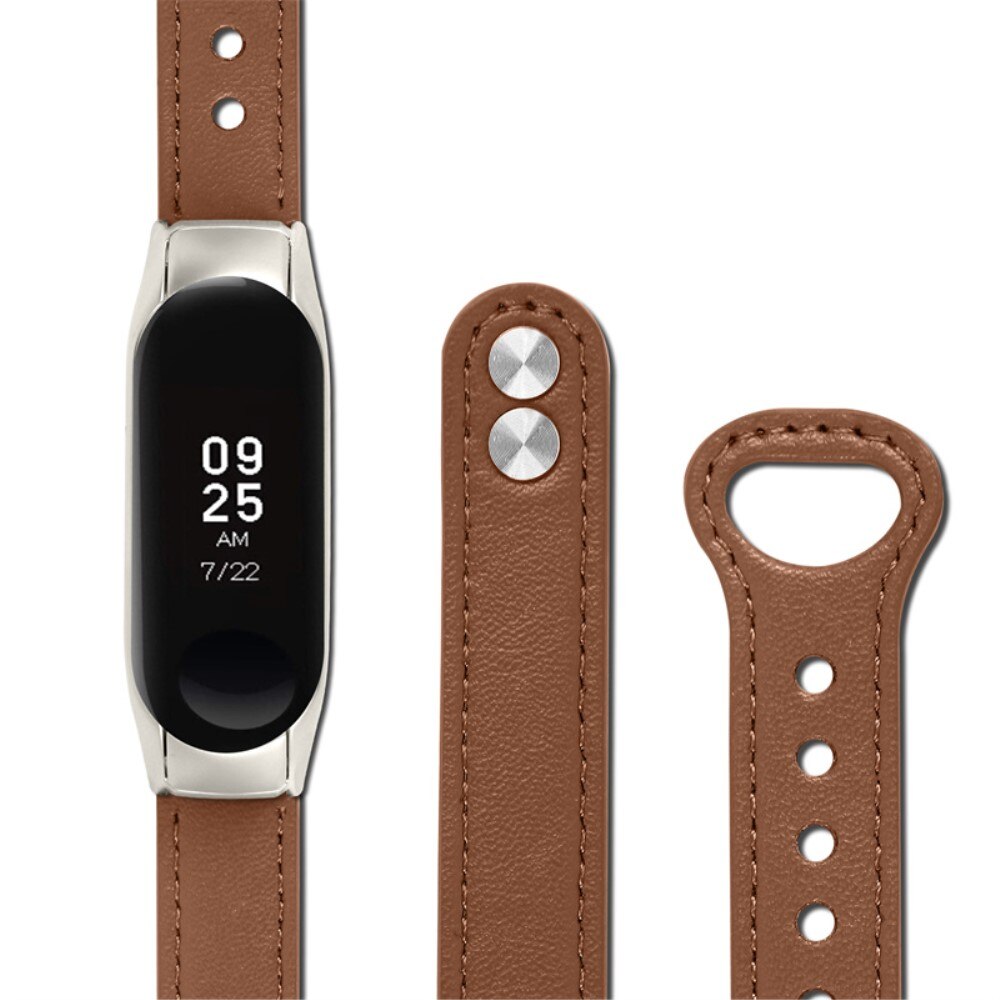 Cinturino Classico in pelle Xiaomi Mi Band 5/6 marrone