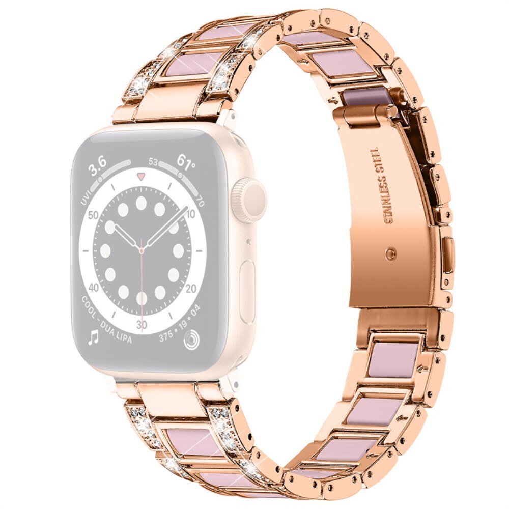 Cinturino di diamanti Apple Watch 42/44/45mm Rosegold Rose