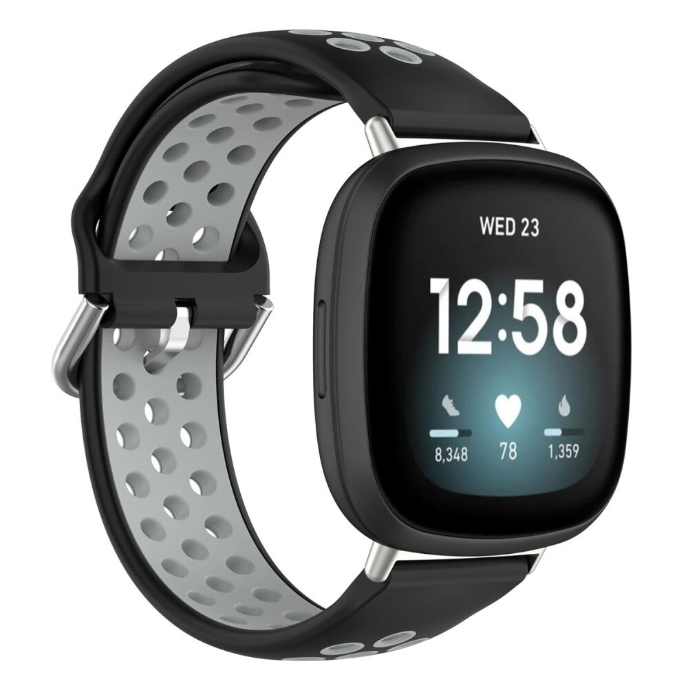 Cinturino Sport in Silicone Fitbit Versa 4 Nero