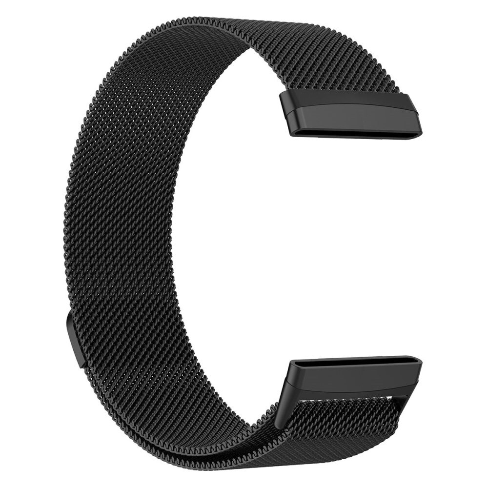 Cinturino in maglia milanese per Fitbit Versa 3/Sense, nero