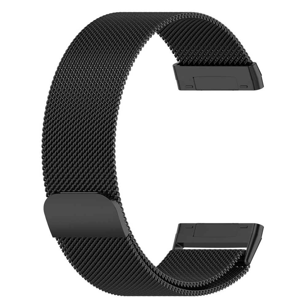 Cinturino in maglia milanese per Fitbit Versa 3/Sense, nero