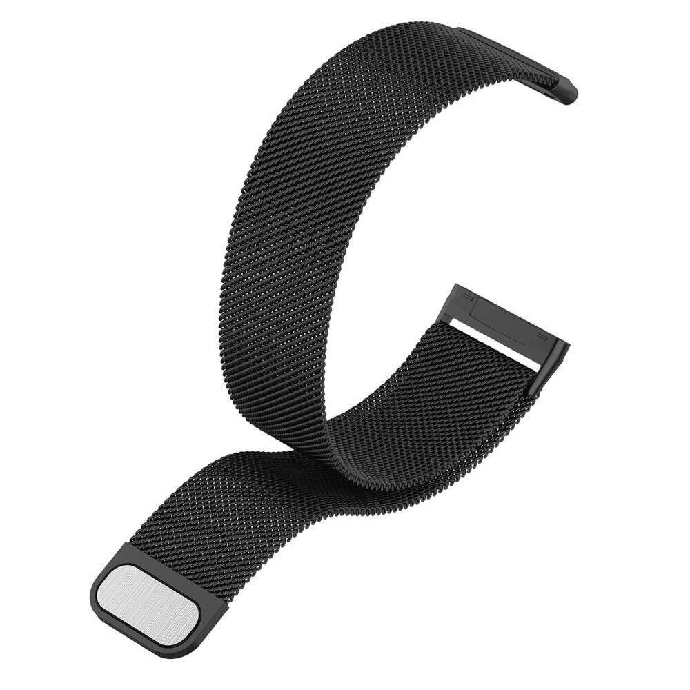 Cinturino in maglia milanese per Fitbit Versa 3/Sense, nero