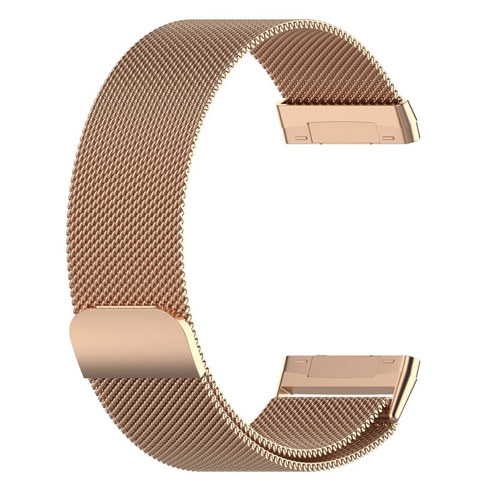 Cinturino in maglia milanese per Fitbit Versa 4, oro rosa