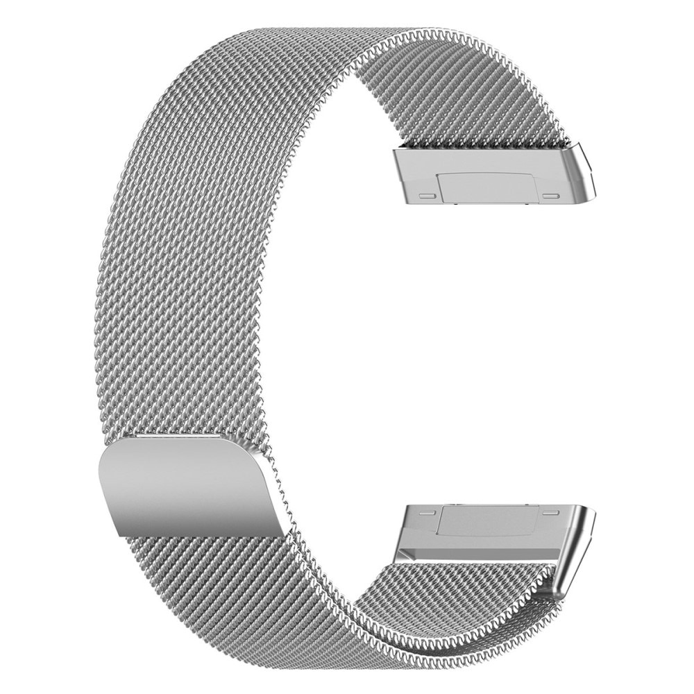 Cinturino in maglia milanese per Fitbit Versa 3/Sense, d'argento