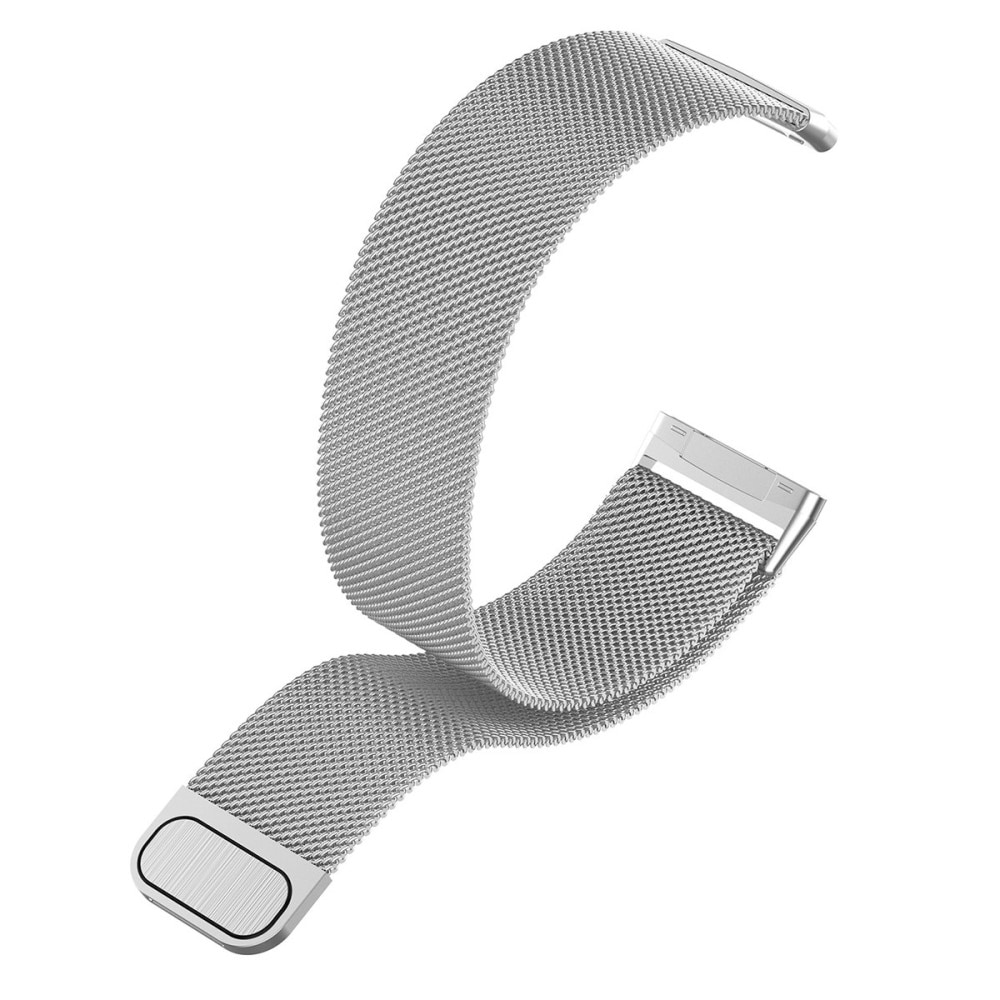 Cinturino in maglia milanese per Fitbit Versa 3/Sense, d'argento