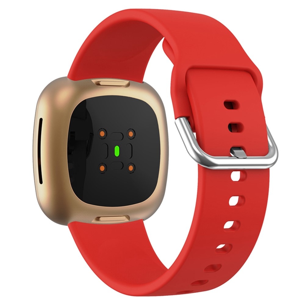 Cinturino in silicone per Fitbit Versa 4, rosso