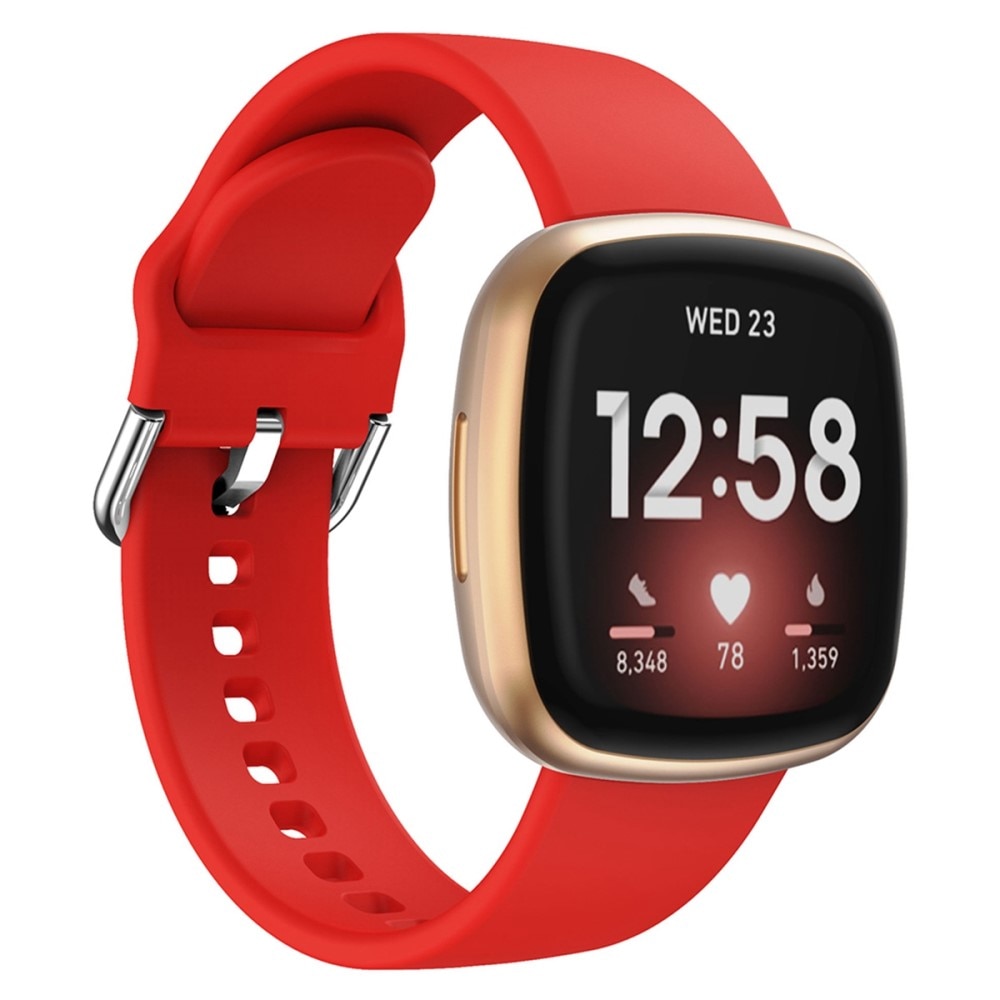 Cinturino in silicone per Fitbit Versa 4, rosso