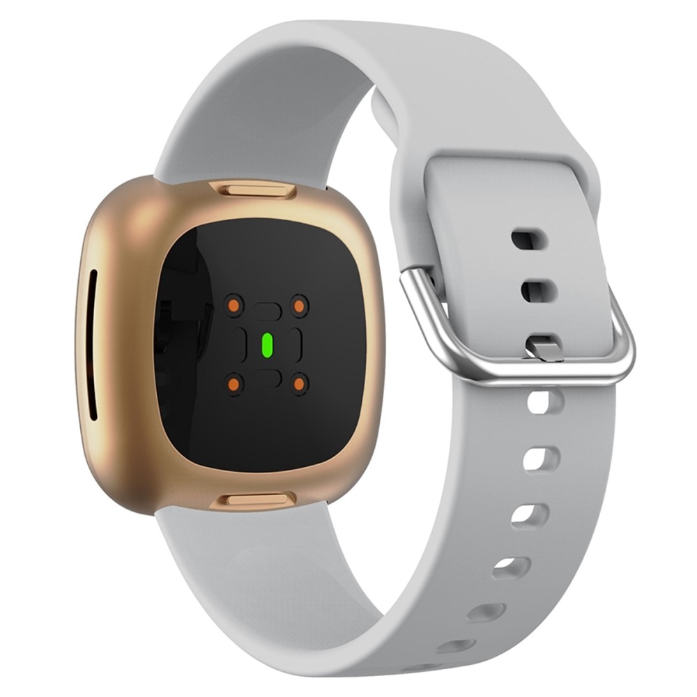 Cinturino in silicone per Fitbit Versa 4, grigio