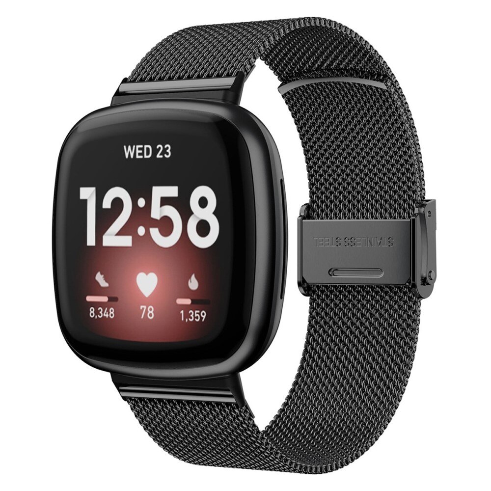 Cinturino in rete Fitbit Versa 3/Sense Black