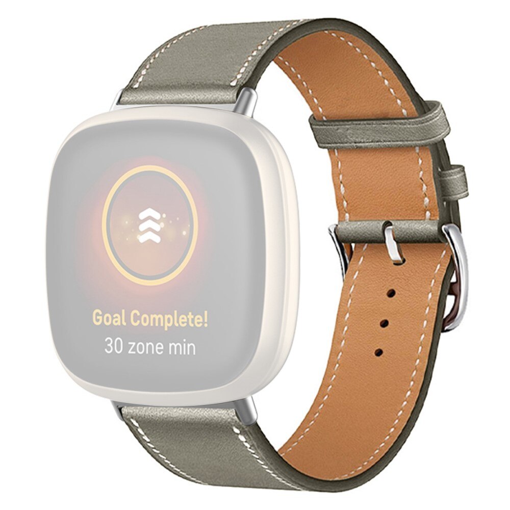 Cinturino in pelle Fitbit Versa 4 Grigio