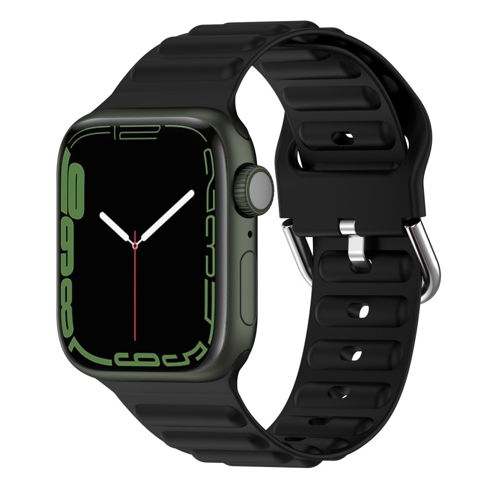 Cinturino in silicone Resistente Apple Watch 45mm Series 7 nero