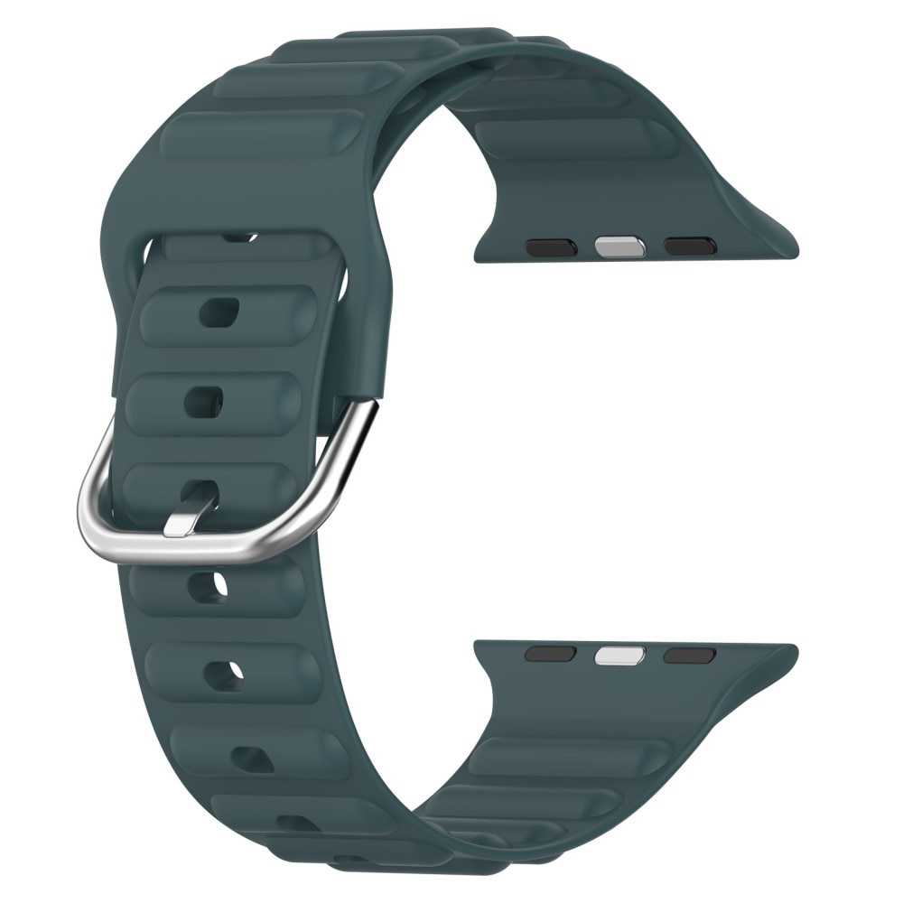 Cinturino in silicone Resistente Apple Watch 42mm verde scuro