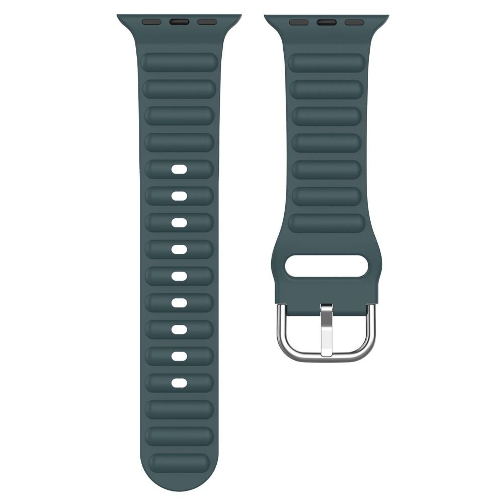 Cinturino in silicone Resistente Apple Watch 42mm verde scuro
