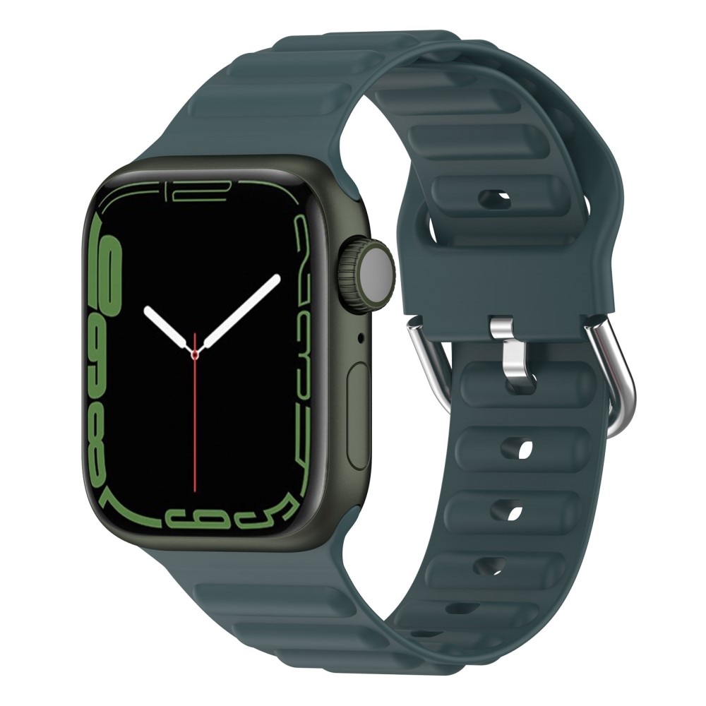 Cinturino in silicone Resistente Apple Watch 45mm Series 7 verde scuro