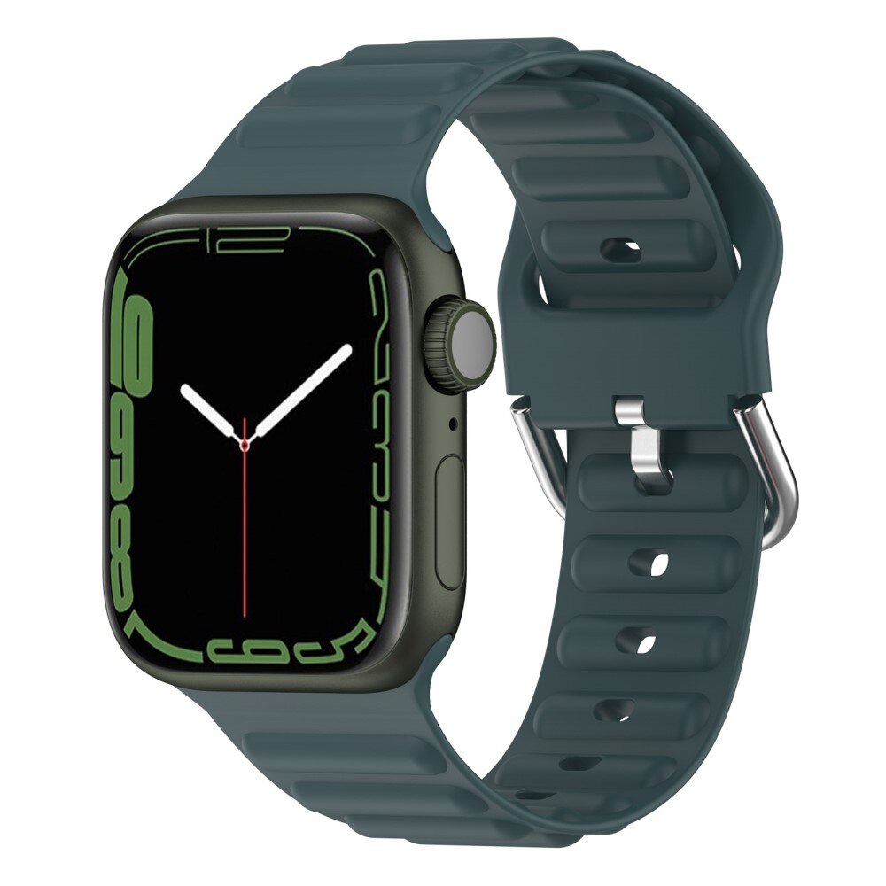 Cinturino in silicone Resistente Apple Watch 42mm verde scuro