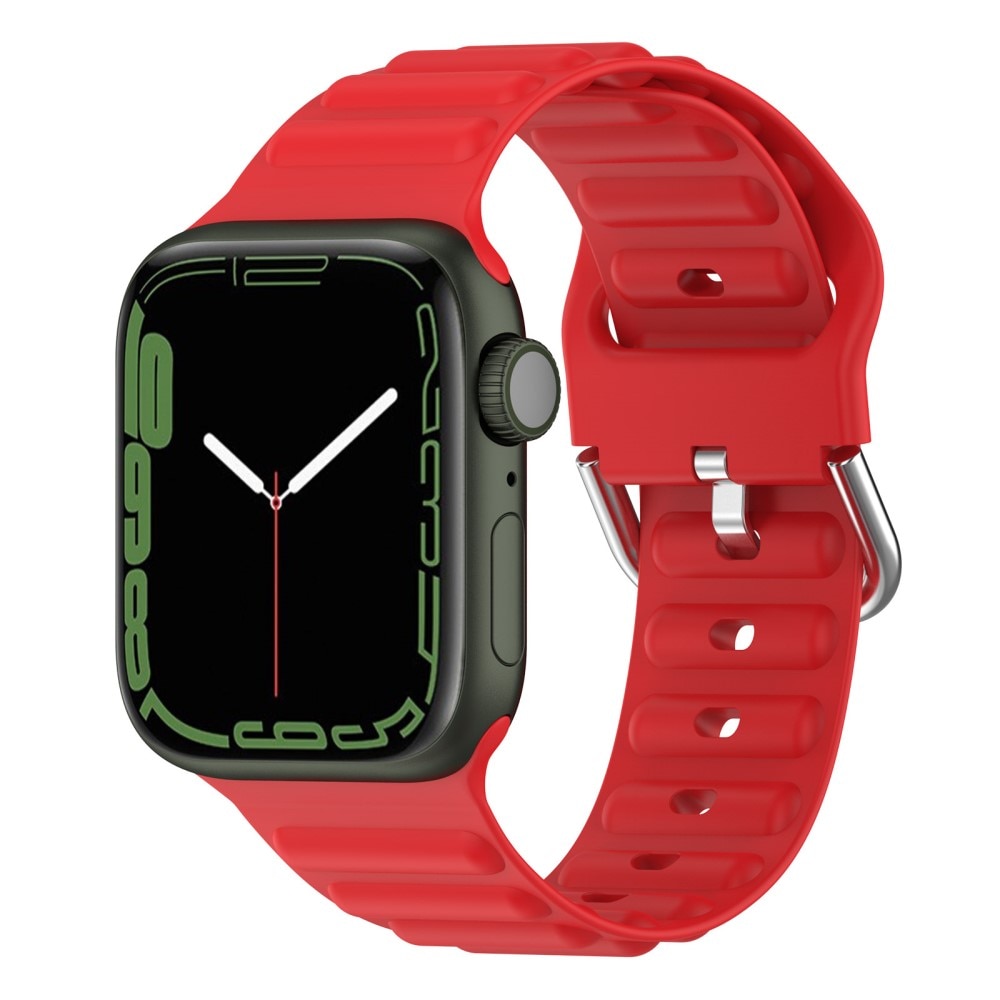 Cinturino in silicone Resistente Apple Watch 45mm Series 7 rosso