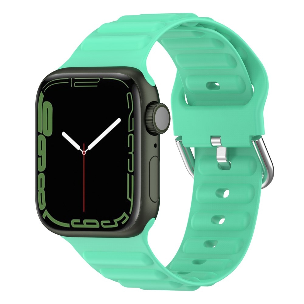 Cinturino in silicone Resistente Apple Watch 45mm Series 7 verde