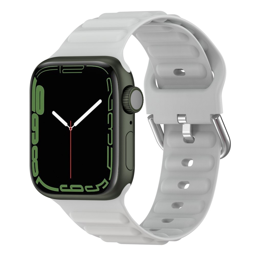Cinturino in silicone Resistente Apple Watch 45mm Series 7 grigio