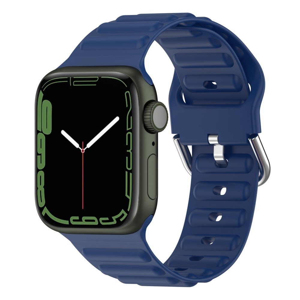 Cinturino in silicone Resistente Apple Watch 45mm Series 7 blu