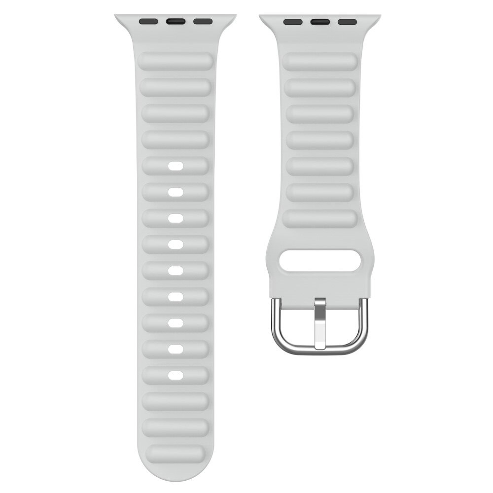 Cinturino in silicone Resistente Apple Watch 41mm Series 9 grigio