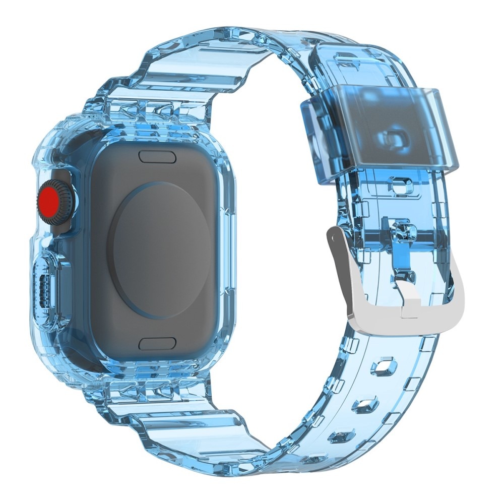 Cinturino con cover Crystal Apple Watch 45mm Series 7 blu