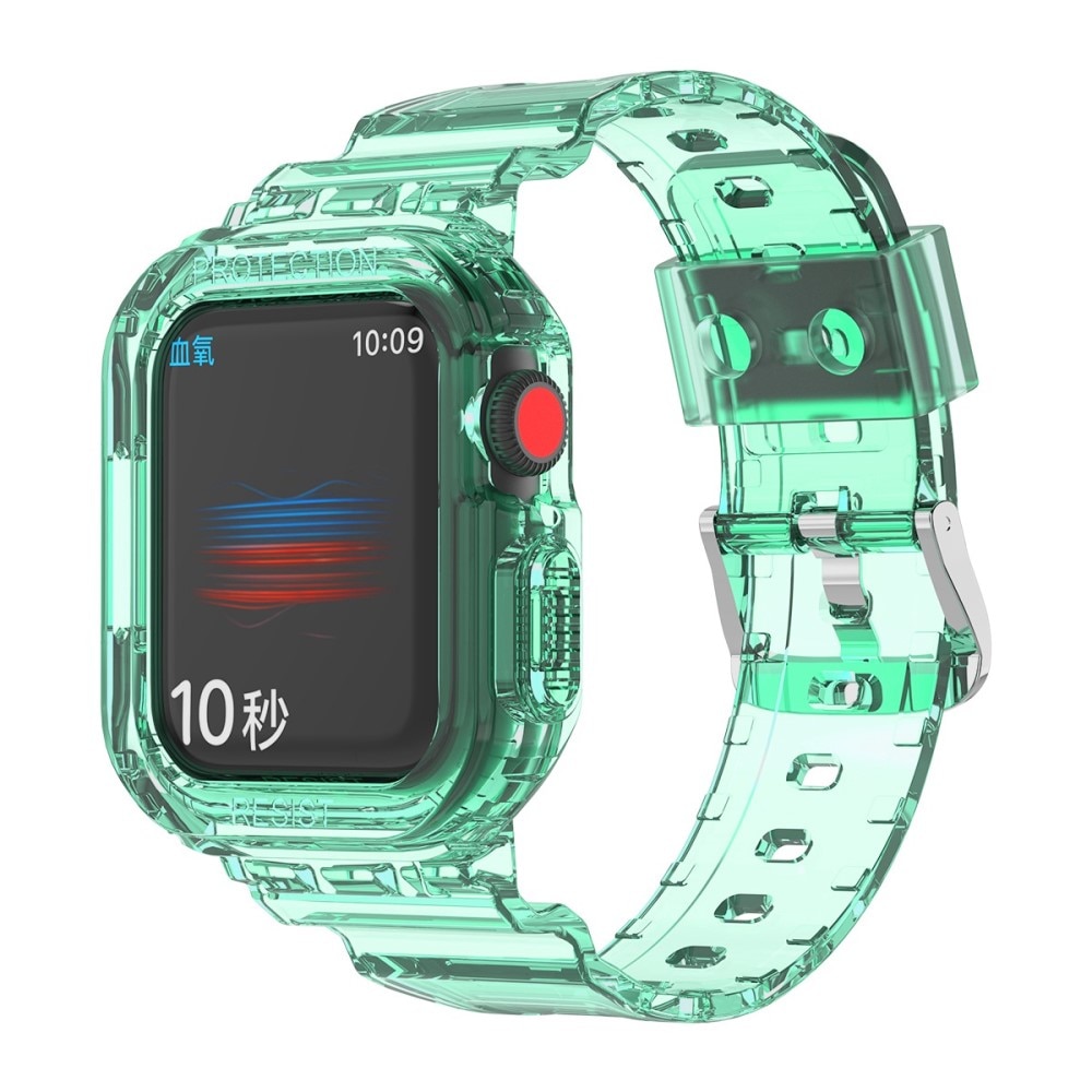 Cinturino con cover Crystal Apple Watch 45mm Series 9 verde